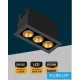 UNIVERSO recessed spot lamp 6W 401lm 3000k 24° IP20 69x31mm Black/Gold