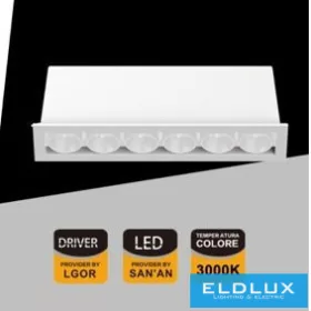   UNIVERSO recessed spot lamp 11W 754lm 3000k 24° IP20 132x31mm white