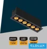 UNIVERSO recessed spotlight 11W 864lm 4000k 24° IP20 132x31mm Black/Gold