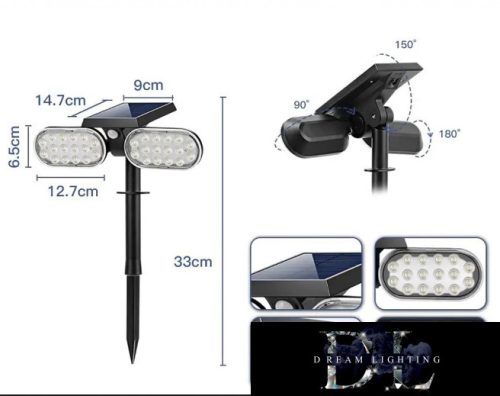 UNIVERSO Solar lamp PIR 5V 2w 200lm 3000k IP65 black