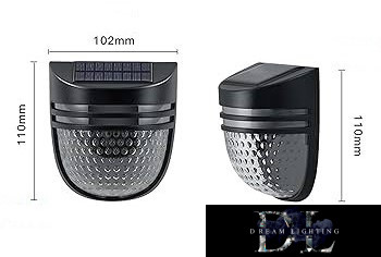 UNIVERSO Solar wall lamp 5V 0.3w 30lm 3000k IP65 black 110x102x57mm