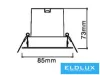UNIVERSO Spot lamp 10w 6500k 645lm 27° RA90 ∅85×73mm cutout:D75 IP20 white