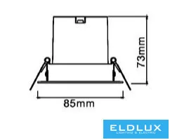 UNIVERSO Spot lamp 10w 4000k 645lm 27° RA90 ∅85×73mm cutout:D75 IP20 white