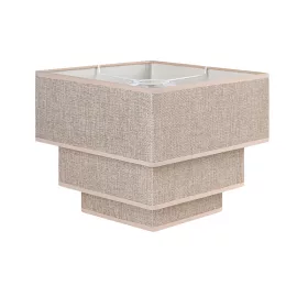ELDLUX Pendant lamp with 3-layer square v-brown linen shade