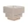 ELDLUX Pendant lamp with 3-layer square v-brown linen shade