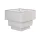 ELDLUX Pendant lamp with 3-layer square V-grey linen shade