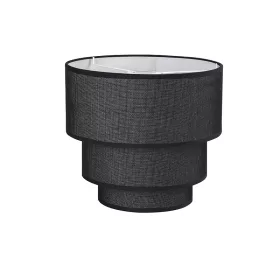 ELDLUX Pendant lamp with 3-layer circular black linen shade