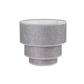ELDLUX Pendant lamp with 3-layer circular s-grey linen shade