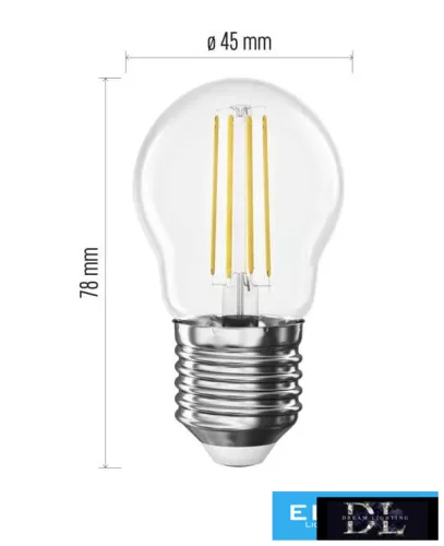 EMOS LED bulb Filament Mini Globe / E27 / 1.8 W (25 W) / 250 lm / Warm white