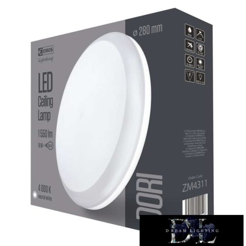 EMOS DORI LED lamp circular 18W 1550lm NW IP54 white